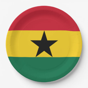 Assiettes En Carton Drapeau du Ghana