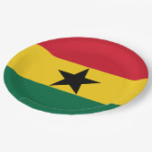 Assiettes En Carton Drapeau du Ghana (Angle)