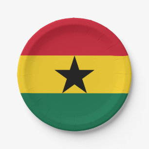 Assiettes En Carton Drapeau du Ghana
