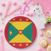 Assiettes En Carton Drapeau du Grenada (Fête)