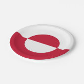 Assiettes En Carton Drapeau du Groenland (Angle)