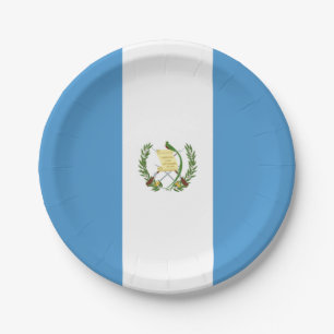 Assiettes En Carton Drapeau du Guatemala