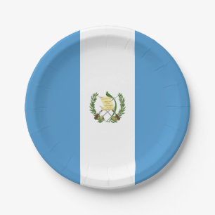 Assiettes En Carton Drapeau du Guatemala