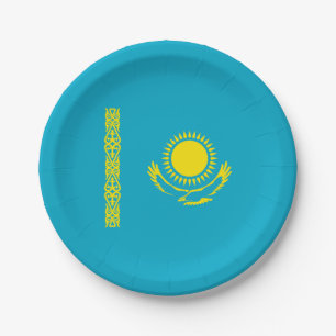 Assiettes En Carton Drapeau du Kazakhstan