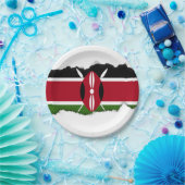 Assiettes En Carton Drapeau du Kenya (Fête)