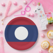 Assiettes En Carton Drapeau du Laos (Fête)
