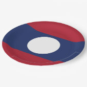 Assiettes En Carton Drapeau du Laos (Angle)