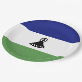 Assiettes En Carton Drapeau du Lesotho (Angle)