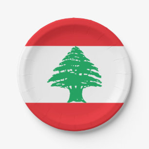 Assiettes En Carton Drapeau du Liban