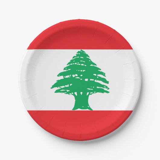 Assiettes En Carton Drapeau du Liban (Devant)