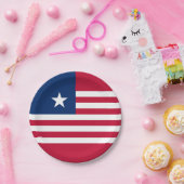 Assiettes En Carton Drapeau du Libéria (Fête)