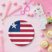 Assiettes En Carton Drapeau du Libéria (Fête)