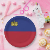 Assiettes En Carton Drapeau du Liechtenstein (Fête)