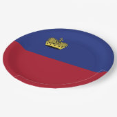 Assiettes En Carton Drapeau du Liechtenstein (Angle)