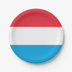 Assiettes En Carton Drapeau du Luxembourg