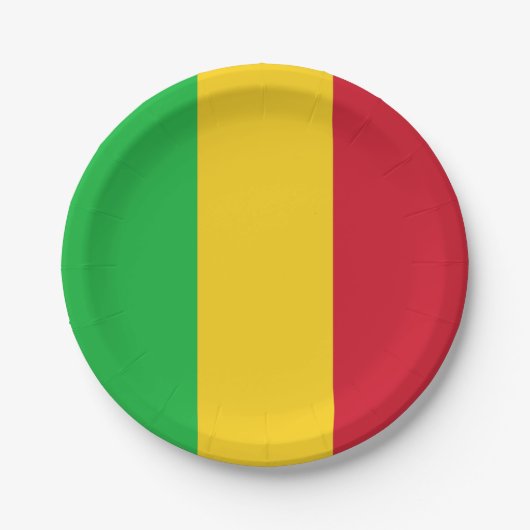 Assiettes En Carton Drapeau du Mali (Devant)