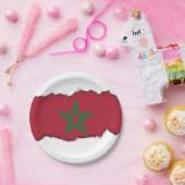 Assiettes En Carton Drapeau du Maroc (Fête)