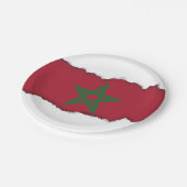 Assiettes En Carton Drapeau du Maroc (Angle)
