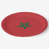 Assiettes En Carton Drapeau du Maroc (Angle)