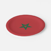 Assiettes En Carton Drapeau du Maroc (Angle)