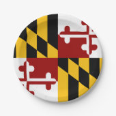 Assiettes En Carton Drapeau du Maryland (Devant)