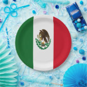 Assiettes En Carton Drapeau du Mexique patriotique (Fête)