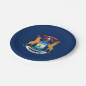 Assiettes En Carton Drapeau du Michigan (Angle)