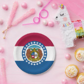 Assiettes En Carton Drapeau du Missouri (Fête)
