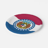 Assiettes En Carton Drapeau du Missouri (Angle)