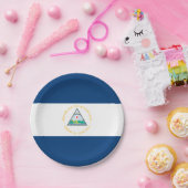 Assiettes En Carton Drapeau du Nicaragua (Fête)