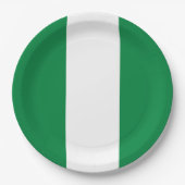 Assiettes En Carton Drapeau du Nigeria (Devant)