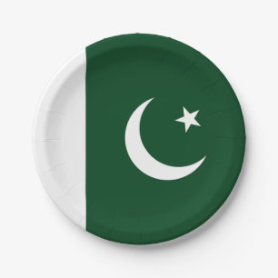 Assiettes En Carton Drapeau du Pakistan