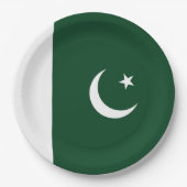 Assiettes En Carton Drapeau du Pakistan (Devant)