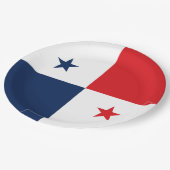 Assiettes En Carton Drapeau du Panama (Angle)