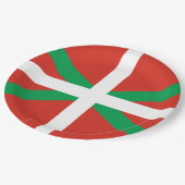 Assiettes En Carton Drapeau du Pays basque (Angle)