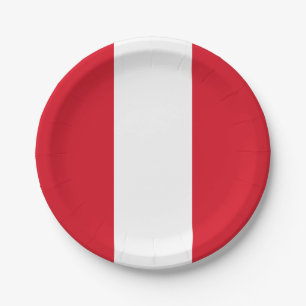 Assiettes En Carton Drapeau du Pérou