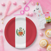 Assiettes En Carton Drapeau du Pérou (Fête)