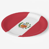 Assiettes En Carton Drapeau du Pérou (Angle)