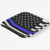 Assiettes En Carton Drapeau du policier (Angulaire)