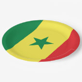 Assiettes En Carton drapeau du Sénégal (Angle)
