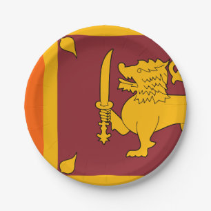 Assiettes En Carton Drapeau du Sri Lanka