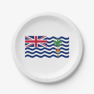 Assiettes En Carton Drapeau du Territoire britannique de l'océan Indie