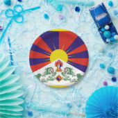Assiettes En Carton Drapeau du Tibet libre (Fête)