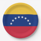 Assiettes En Carton Drapeau du Venezuela (Devant)