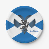 Assiettes En Carton Drapeau écossais & Lion Heart, fête écossaise /spo (Devant)