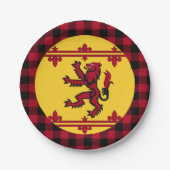 Assiettes En Carton Drapeau écossais patriotique, Rampant, plaid, Écos (Devant)