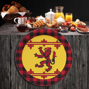 Assiettes En Carton Drapeau écossais patriotique, Rampant, plaid, Écos