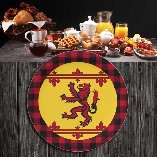 Assiettes En Carton Drapeau écossais patriotique, Rampant, plaid, Écos
