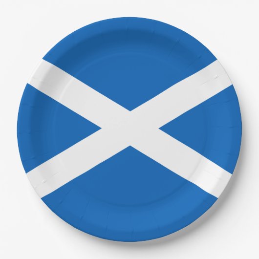 Assiettes En Carton Drapeau écossais (Saltire) (Drapeau écossais) (Devant)