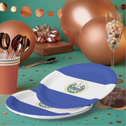 Assiettes En Carton Drapeau El Salvador (Multi)
